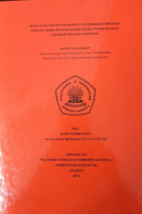 Efektivitas Poster dan Bolket Gizi Seimbang terhadap perilaku siswa sekolah dasar kelas V di SDN 02 dan 03 larangan selatan tahun 2010