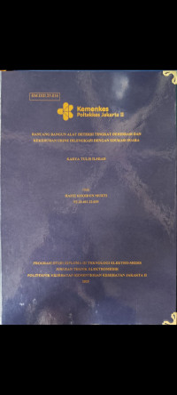 Rancang Bangun Alat Deteksi Tingkat Dehidrasi Dan Kekeruhan Urine Dilengkapi Dengan Edukasi Suara