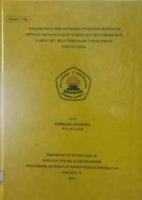 Analisa Kestabilan Proses pneumoperitoneum Dengan Menggunakan Tubing set optiTherm dan Tubing set Heat Wire Pada Laparaskopi Insufflator