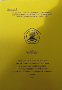 Analisis Realisasi Pelaksanaan Pemeliharaan Preventive Terhadap Beban Kerja Sumber Daya Manusia Di Rumah Sakit  X Tahun 2021