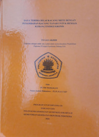 Daya Terima Selai Kacang Mete Dengan Penambahan Kacang Tanah Untuk Remaja Kurang Energi Kronis