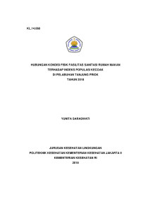 Hubungan Kondisi Fisik Fasilitas Sanitasi Rumah Makan Terhadap Indeks Populasi Kecoak Di Pelabuhan Tanjung Priok Tahun 2018