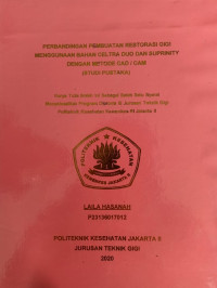 Perbandingan Pembuatan Restorasi Gigi Menggunakan Bahan Celtra Duo Dan Suprinity Metode  CAD /CAM (Studi Pustak)