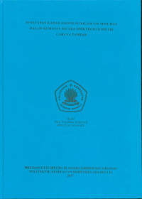 Penetapan Kadar Amonium dalam Air Minum Dalam Kemasan Secara Spektrofotometri Cahaya Tampak