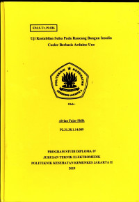 Uji Kestabilan Suhu Pada Rancang Bangun Insulin Cooler Berbasis Arduino Uno