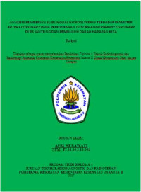 Analisis Pemberian Sublingual Nitroglycerin terhadap Diameter Artery Coronary pada Pemeriksaan CT Scan Angiography Coronary di RS Jantung dan pembuluh Darah Harapan Kita