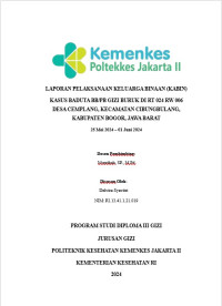 LAPORAN PELAKSANAAN KELUARGA BINAAN (KABIN) KASUS BADUTA BB/PB GIZI BURUK DI RT 024 RW 006 DESA CEMPLANG, KECAMATAN CIBUNGBULANG, KABUPATEN BOGOR, JAWA BARAT 25 Mei 2024 – 01 Juni 2024