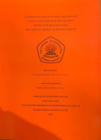 Laporan Pelaksanaan Keluarga Binaan Kasus Baduta Berat Badan Kurang Di Wilayah Desa Palasari Kecamatan Cijeruk Kabupaten Bogor