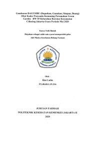 Gambaran DAGUSIBU (Dapatkan, Gunakan, Simpan, Buang) Obat Kader Posyandu Kemuning Perumahan Green
Garden	RW 03 Kelurahan Rorotan Kecamatan Cilincing Jakarta-Utara Periode Mei 2020