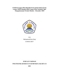 Profil Peresepan Obat Hepatitis B di Apotek Kimia Farma Lantai 3 Rumah Sakit Umum Pusat Nasional Cipto Mangunkusumo Periode Oktober - Desember 2020