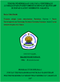 Teknik Pemeriksaan Columna A Vertebralis Lumbalis pada Pasien Obesitas dengan Klinis LBP di RSPAD Gatot Soebroto Jakarta