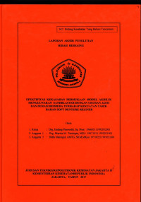 Image of Efektifitas Kekasaran Permukaan Model Akrilik menggunakan Sandblaster dengan ukuran  Al2O3 Dan Durasi Berbeda terhadap kekuatan tarik Bahan Soft Denture Reliner  ( Laporan Penelitian)
