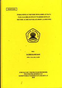 Perbandingan Metode  Pengambilan Data Pada Kalibrasi Infant Warmer Dengan Metode AS 2853 Dan Black Body (Aami/ansi)