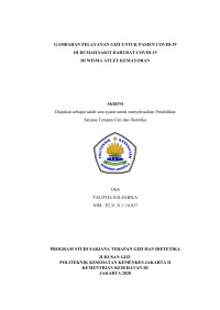 Gambaran Pelayanan Gizi Untuk Pasien COVID-19 Di Rumah Sakit Darurat COVID-19 Di Wisma Atlet Kemayoran