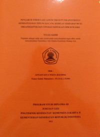 Pengaruh Formulasi Jamur Tiram Putih (Plerotus Ostreatus) Dan Tepung Kacang Kedelai Terhadap Mutu Organoleptik Dan Tingkat Kesukaan  Dim Sum Jake