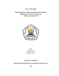 Profil Penggunaan Antibiotik Profilaksis Di Poli Bedah Rumah Sakit 
Pertamina Jaya Periode Oktober – Desember 2019.