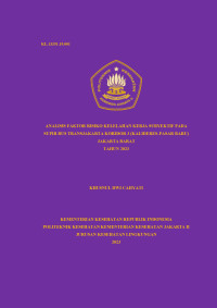 Analisis Faktor Risiko Kelelahan Kerja Subyektif Pada Supir Bus Transjakarta Koridor 3 (Kalideres-Pasar Baru) Jakarta Barat Tahun 2023