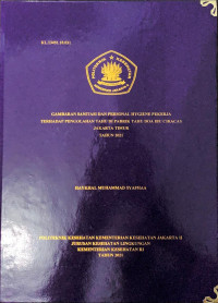 Gambaran Sanitasi Dan Personal Hygiene Pekerja Terhadap Pengolahan Tahu Di Pabrik Tahu Doa Ibu Ciracas Jakarta Timur Tahun 2021