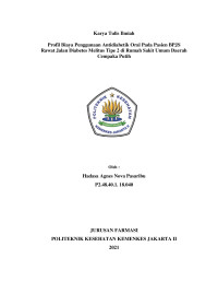 Profil Biaya Penggunaan Antidiabetik Oral Pada Pasien BPJS Rawat Jalan Diabetes Melitus Tipe 2 di Rumah Sakit Umum Daerah Cempaka Putih