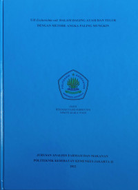 UJI Escherichia coli  Dalam Daging Ayam Dan Telur Dengan Metode Angka Paling Mungkin