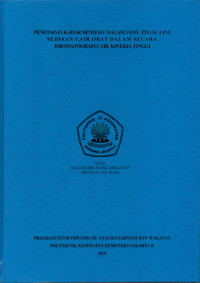 Penetapan Kadar Benzoat Dalam Jamu Pegal Linu Sediaan Cair Obat Dalam Secara Kromatografi Cair Kinerja Tinggi