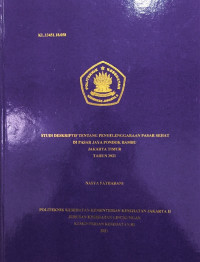 Studi Deskriptif Tentang Penyelenggaraan Pasar Sehat Di Pasar Jaya Pondok BambuJ Jakarta Timur Tahun 2021