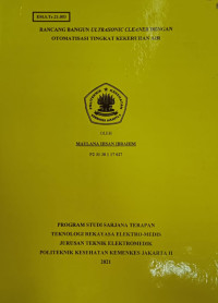 Rancang Bangun Ultrasonic Cleaner Dengan  Otomatisasi Tingkat Kekeruhan Air