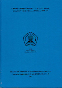 Uji Disolusi Terbanding dan Penetapan Kadar Doxazosin Mesilate dalam Sediaan Tablet