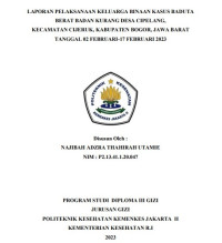 LAPORAN PELAKSANAAN KELUARGA BINAAN KASUS BADUTA BERAT BADAN KURANG DESA CIPELANG, KECAMATAN CIJERUK, KABUPATEN BOGOR, JAWA BARAT TANGGAL 02 FEBRUARI-17 FEBRUARI 2023