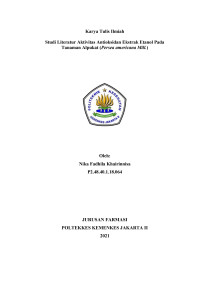 Studi Literatur Aktivitas Antioksidan Ekstrak Etanol pada Tanaman Alpukat (Persea americana Mill.)