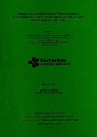 PENGUKURAN MODULATION TRANSFER FUNCTION
PADA PROTOKOL CT SCAN KEPALA DENGAN VARIASI ARUS 
WAKTU TABUNG DAN IDOSE