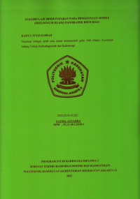 Analisis Laju Dosis Paparan Pada Penggunaan Mobile Shielding Di Ruang Panoramik Rsud Koja