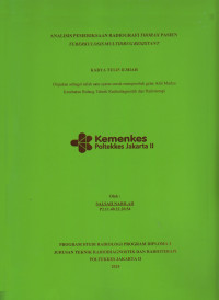 ANALISIS PEMERIKSAAN RADIOGRAFI THORAX PASIEN TUBERKULOSIS MULTIDRUG RESISTANT