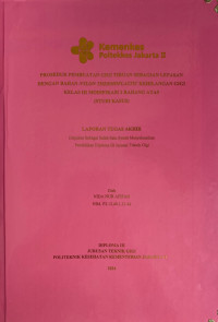 Prosedur Pembuatan Gigi Tiruan Sebagian Lepasan Dengan Bahan Nylon Thermoplastic Kehilangan Gigi Kelas III modifikasi 2 Rahang Atas