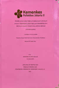 Pembuatan Gigi Tiruan Sebagian Lepasan Nylon Thermoplastic Kelas II Modifikasi I Dengan Kasus Torus Palatinus Besar