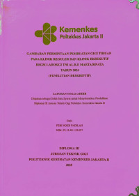 Gambaran Permintaan Pembuatan Gigi Tiruan Pada Klinik Reguler dan Klinik Eksekutif RSGM Ladokgi TNI AL R.E Martadinata Tahun 2024