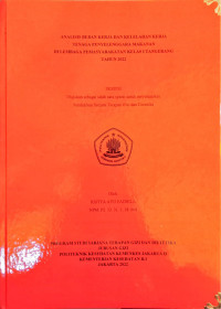 Analisis Beban Kerja dan Kelelahan Kerja Tenaga Penyelenggara Makanan di Lembaga Pemasyarakatan Kelas I Tangerang Tahun 2022