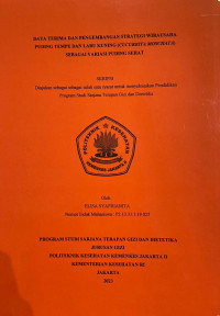 Daya Terima dan Pengembangan Strategi Wirausaha Puding Tempe dan Labu 
Kuning (Cucurbita Moschata) Sebagai Variasi Puding Sehat
