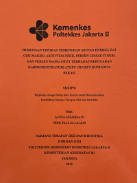 Hubungan Tingkat Pemenuhan Asupan Energi, Zat Gizi Makro, Aktivitas Fisik, Persen Lemak Tubuh, dan Persen Massa Otot terhadap Kebugaran Kardiorespiratori Atlet Cricket KONI Kota Bekasi