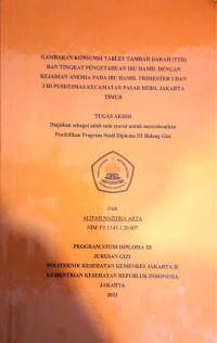 Gambaran Konsumsi Tablet Tambah Darah (TTD) dan Tingkat Pengetahuan Ibu Hamil dengan Kejadian Anemia pada Ibu Hamil Trimester 2 dan 3 di Puskesmas kecamatan Pasar Rebo, Jakarta Timur