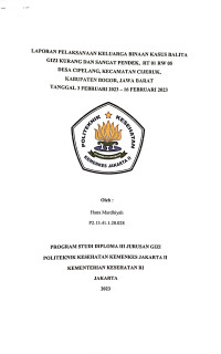 Laporan Pelaksanaan Pendampingan Keluarga Kampung Baros RT001/RW005, Desa Cipelang, Kecamatan Cijeruk, Kabupaten Bogor