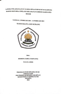 Laporan Pelaksanaan Pendampingan Keluarga Kampung Bojong Kopi RT004/RW005, Desa Cipelang, Kecamatan Cijeruk, Kabupaten Bogor