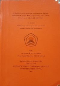 FORMULASI MINUMAN SARI DAUN KATUK (Sauropus androgynus), KACANG HIJAU (Vigna radiata), DAN LEMON (Citrus limon L) SEBAGAI BOOSTER ASI
