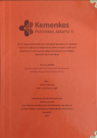 Mutu Organoleptik dan Tingkat Kesukaan Cookies “Vernuts” dengan Substitusi Tepung Hati Ayam dan Bubuk Kacang Tanah sebagai Selingan Sumber Protein dan Zat Besi