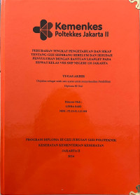 Perubahan Tingkat Pengetahuan Dan Sikap Tentang Gizi Seimbang Sebelum Dan Sesudah Penyuluhan Dengan Bantuan Leaflet Pada Siswa/I Kelas VIII SMP Negeri 110 Jakarta