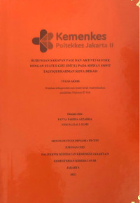 Image of Hubungan Sarapan Pagi dan Aktivitas Fisik dengan Status Gizi (IMT/U) pada Siswa/i SMPIT Taufiqurrahman Kota Bekasi