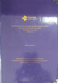 STUDI DESKRIPTIF TENTANG PERILAKU HIDUP BERSIH DAN SEHAT PADA SISWA DI SD NEGERI CILEUNGSI 06 KAB. BOGOR, JAWA BARAT TAHUN 2024