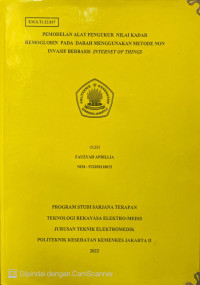 Pemodelan Alat Pengukur Nilai Kadar Hemoglobin Pada darah Menggunakan Metode Non Innvasif Berbasis Internet Of Things