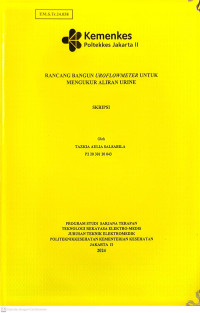 Rancang Bangun Uroflowmeter Untuk Mengukur Aliran Urine