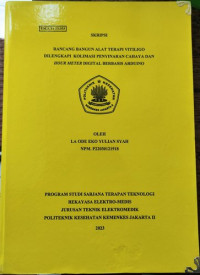 RANCANG BANGUN ALAT TERAPI VITILIGO DILENGKAPI  KOLIMASI PENYINARAN CAHAYA DAN HOUR METER DIGITAL BERBASIS ARDUINO